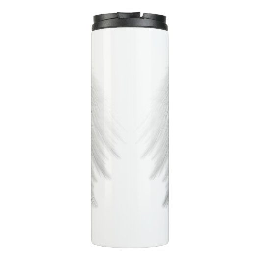 ANGEL WINGS White Custom Monogram Thermosbecher (Rückseite)