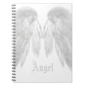 ANGEL WINGS White Custom Name Notizblock (Vorderseite)