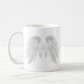 ANGEL WINGS White "Good Morning" Customizable Text Kaffeetasse (Links)
