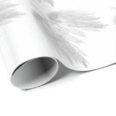 ANGEL WINGS White Himmlisch Holly Monogram Geschenkpapier (Rolleneckpunkt)