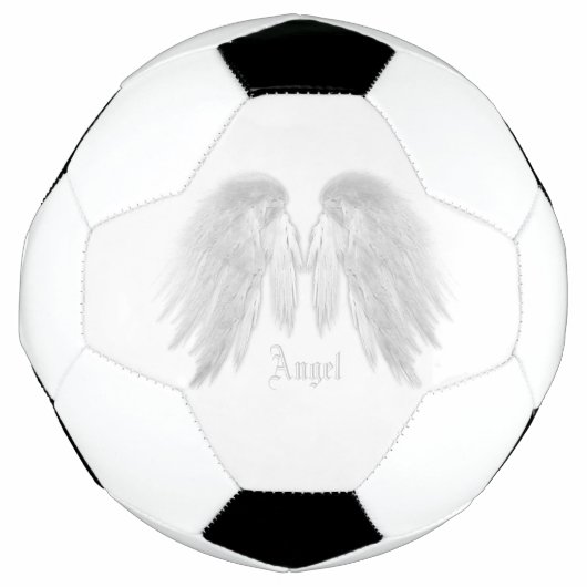 ANGEL WINGS White Individuelle Name Fußball (Vorderseite)