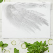 ANGEL WINGS White Individuelle Name Handtuch (Gefaltet)