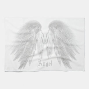 ANGEL WINGS White Individuelle Name Handtuch