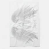 ANGEL WINGS White Individuelle Name Handtuch (Vertikal)