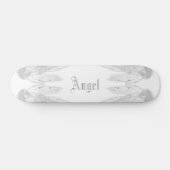 ANGEL WINGS White Individuelle Name Skateboard (Horizontal)