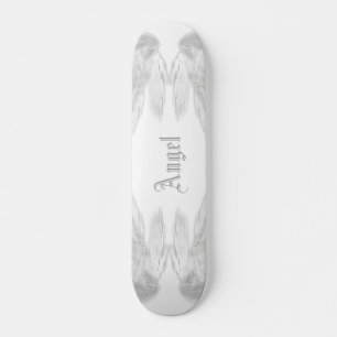 ANGEL WINGS White Individuelle Name Skateboard