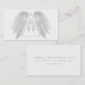 ANGEL WINGS White Wählen Sie Farbe für Farbe Visitenkarte (Vorne/Hinten)