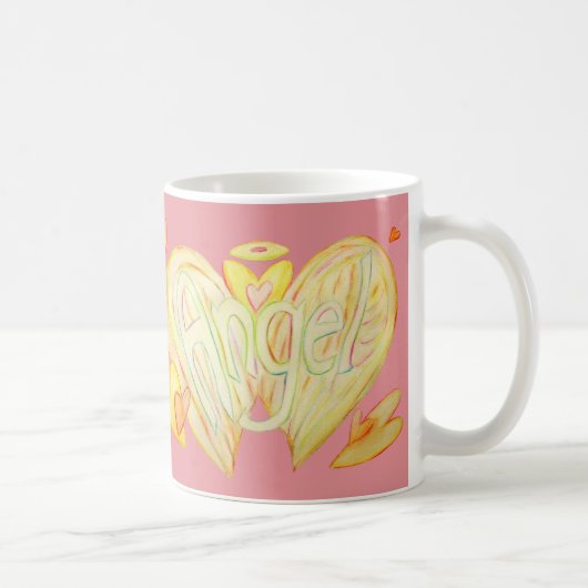 Angel Wings Word Art Custom Coffee Cup Kaffeetasse (Rechts)