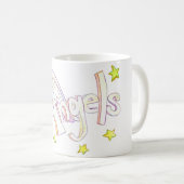 Angel Wings Word Art Custom Coffee Cup Kaffeetasse (VorderseiteRechts)