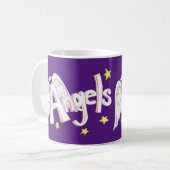 Angel Wings Word Art Custom Coffee Cup Tasse (Vorderseite Links)