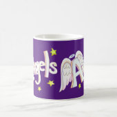 Angel Wings Word Art Custom Coffee Cup Tasse (Mittel)
