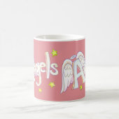 Angel Wings Word Art Custom Coffee Cup Tasse (Mittel)