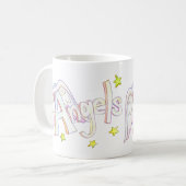 Angel Wings Word Art Custom Coffee Mugs Kaffeetasse (Vorderseite Links)