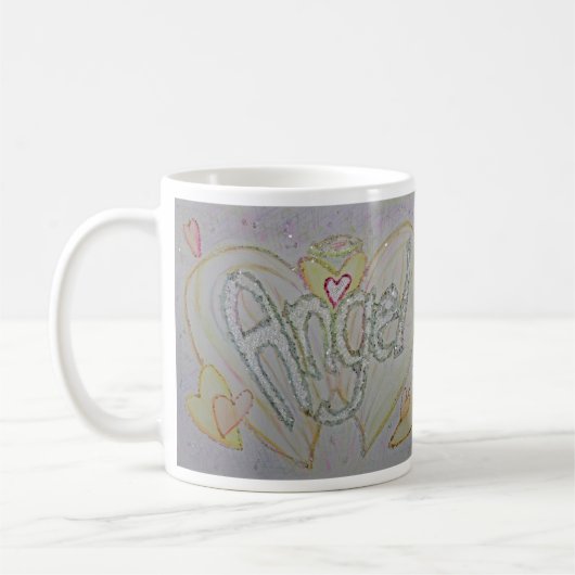 Angel Wings Word Art Custom Coffee Mugs Kaffeetasse (Links)