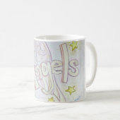 Angel Wings Word Art Custom Coffee Tasse (VorderseiteRechts)