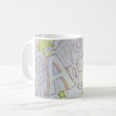 Angel Wings Word Art Custom Coffee Tasse (Vorderseite Links)