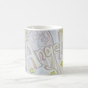 Angel Wings Word Art Custom Coffee Tasse