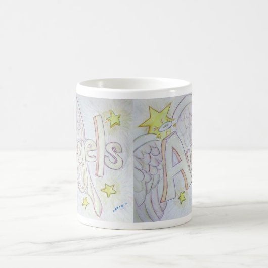Angel Wings Word Art Custom Coffee Tasse (Mittel)