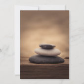 Angel Wings Zen Stones Photo Celebration Of Life Einladung (Rückseite)