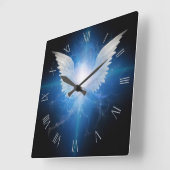 Angel Wingstar Quadratische Wanduhr (Winkel)