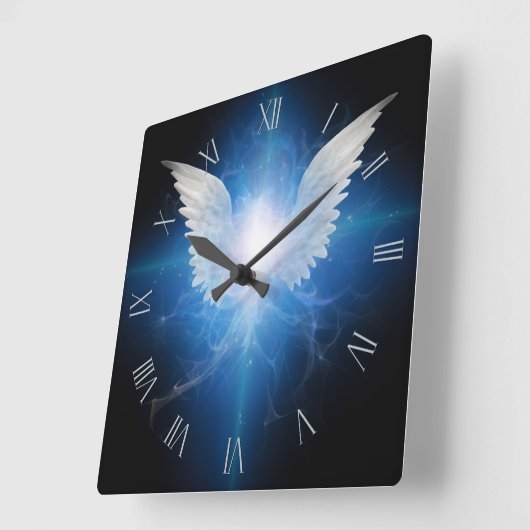 Angel Wingstar Quadratische Wanduhr (Winkel)