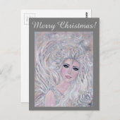 Angel Winter Rose von Renee Lavoie Postcard Postkarte (Vorne/Hinten)