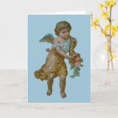 Angel with Cornucopia Greeting Card Karte (Gelbe Blume)
