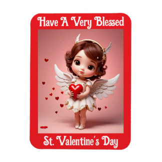 Angel With Heart Flexible Photo Magnet