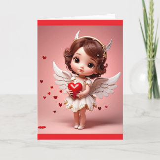 Angel With Heart Valentine Greeting Card Karte