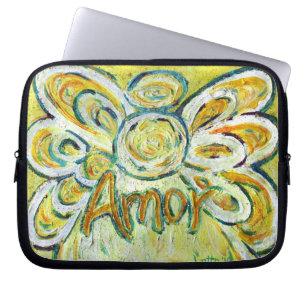 Angel Word Amor Computer Sleeve Electronics Bag