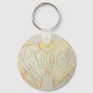 Angel Word Art Malerei Inspiration Key Chains Schlüsselanhänger