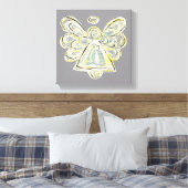 Angel Wrapped Canvas Wall Art Leinwanddruck (Insitu (Schlafzimmer))