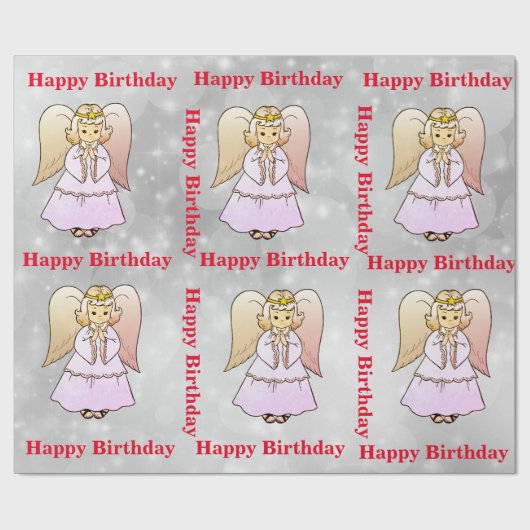 Angel Wrapping Paper Geschenkpapier (Flach)