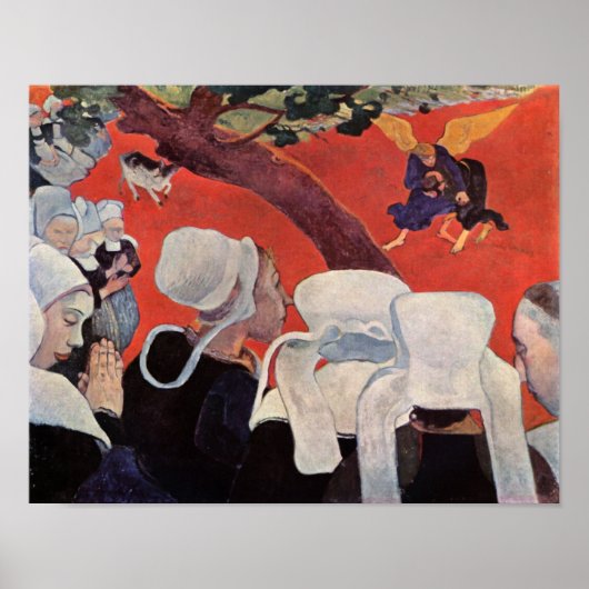 Angel Wrestling mit Jacob, Paul Gauguin Poster (Vorne)