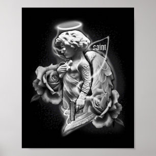 Angel X St. X Rose Tattoo Poster