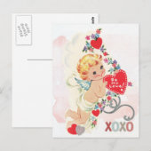 Angel Xoxo-Herz Postkarte (Vorne/Hinten)