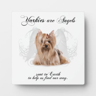 Angel Yorkie Plaque Fotoplatte