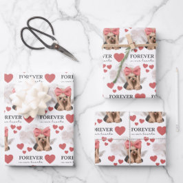 Angel Yorkie Wrapping Paper Flat Sheet Set 3 Geschenkpapier Set