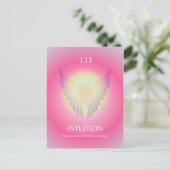 Angel Zahl Aura 111 Intuition Postkarte (Stehend Vorderseite)