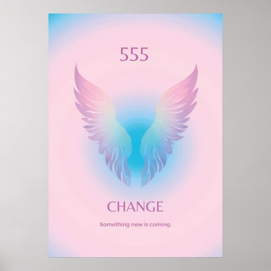 Angel Zahl Aura 555 Veränderung Poster (Vorne)