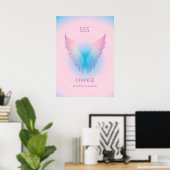 Angel Zahl Aura 555 Veränderung Poster (Heimbüro)
