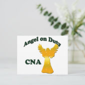 Angel zur Pflicht Postkarte (Stehend Vorderseite)