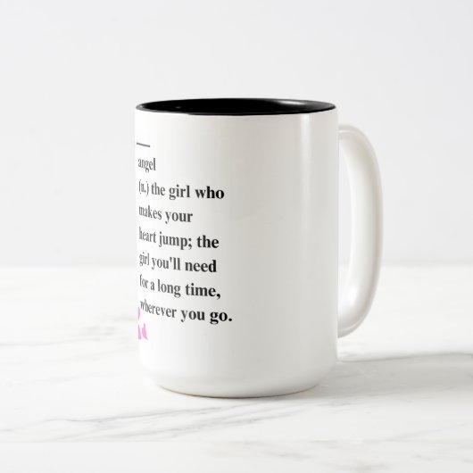 Angel Zweifarbige Tasse (VorderseiteRechts)