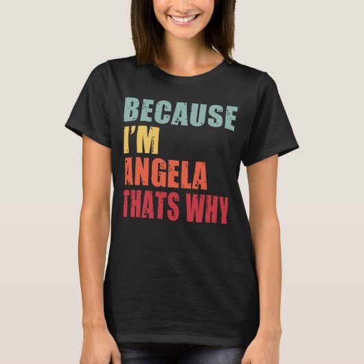 Angela I m Jeder spricht über Angela T-Shirt (Vorderseite)