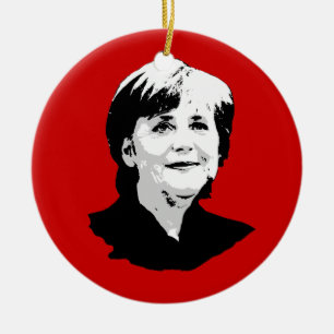 Angela Merkel Keramik Ornament