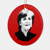 Angela Merkel Keramik Ornament (Links)