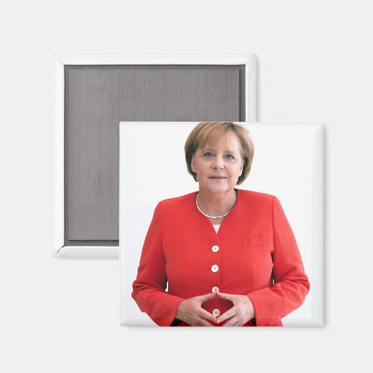 Angela Merkel Portrait Magnet (Vorderseite/Rückseite)