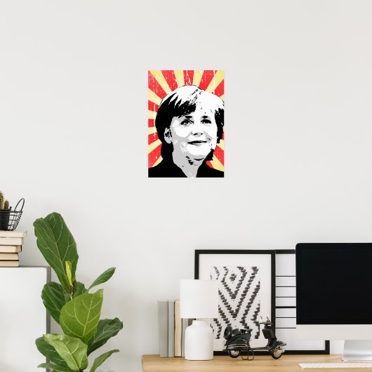 Angela Merkel Poster (Heimbüro)