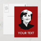 Angela Merkel Postkarte (Vorne/Hinten)