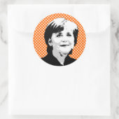 Angela Merkel Runder Aufkleber (Tasche)
